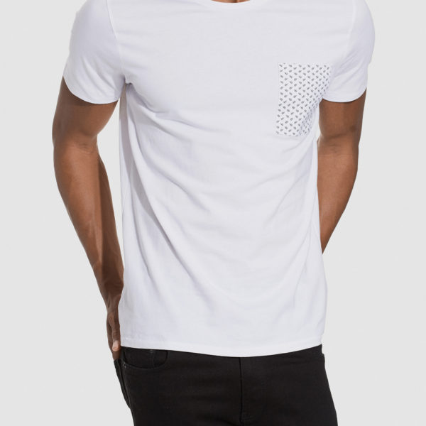 White pocket tee