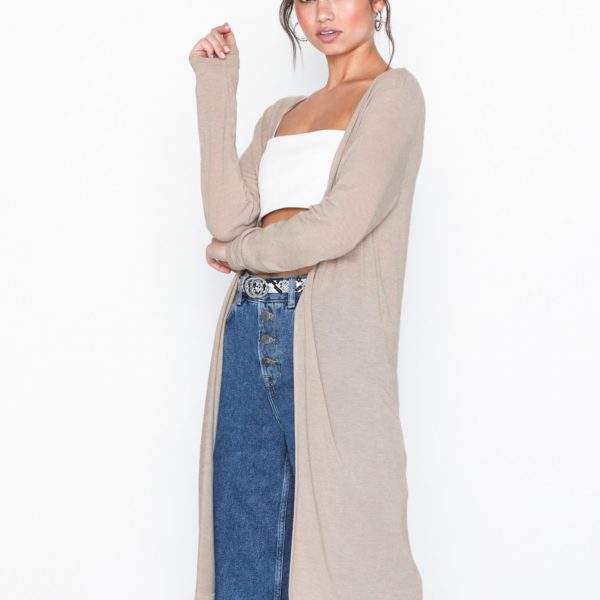 Long beige cardigan